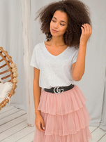 Jasnoszary melanżowy t-shirt Emory