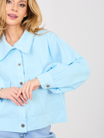 Jasnoniebieska koszula z bufiastymi rękawami RUE PARIS 