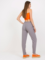 Szare proste spodnie z materiału na lato SUBLEVEL 