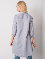 Graue asymmetrische Bluse Gilliana.
