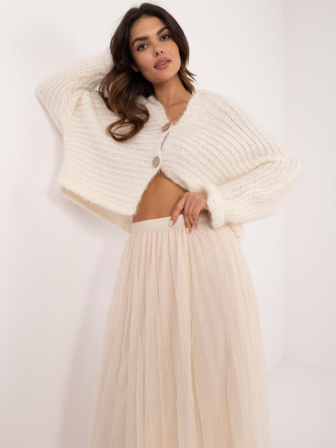 Hurtownia Beżowa tiulowa spódnica z podszewką