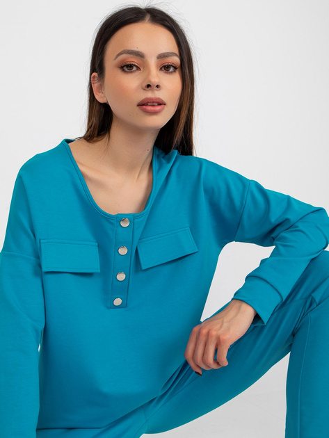 Hurt Niebieski bawełniany komplet casualowy