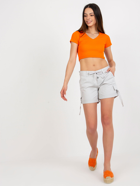 Hurt Jasnoszare szorty casualowe typu cargo FRESH MADE