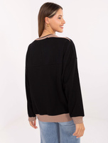 Czarna damska bluza z haftowanym napisem 