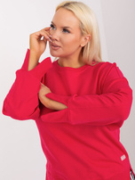 Hurt Czerwona dresowa bluza plus size z bawełny