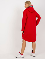 Hurt Czerwona długa dresowa bluza rozpinana oversize