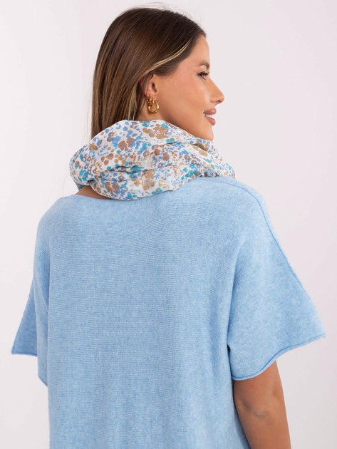 Hurt Biało-niebieska damska chusta z bawełny