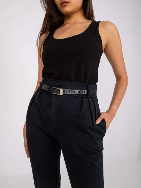 Czarne spodnie z materiału Regine