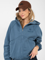 Brudnoniebieska rozpinana bluza z kapturem NATURAL SIDE 