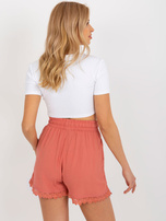 Hurt Ciemnoróżowe krótkie szorty casualowe z wiązaniem SUBLEVEL