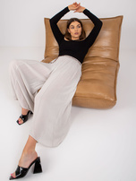 Jasnobeżowe spodnie palazzo z wiskozy Surie OCH BELLA