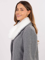 Biały ciepły komin damski