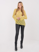 Limonkowa bluzka o asymetrycznym kroju