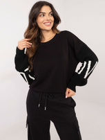 Hurt Czarna bluza bez kaptura o kroju oversize