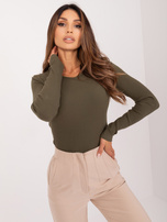 Hurtownia Khaki bluzka basic z długim rękawem