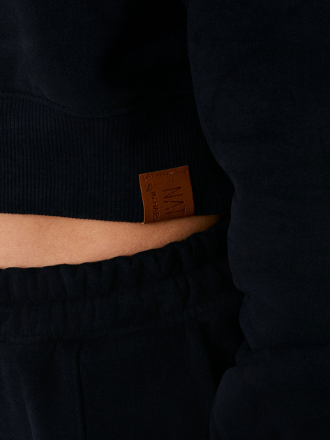 Czarny dresowy komplet z haftem NATURAL SIDE