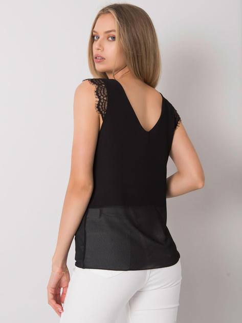 Czarny top z koronką Sapphire