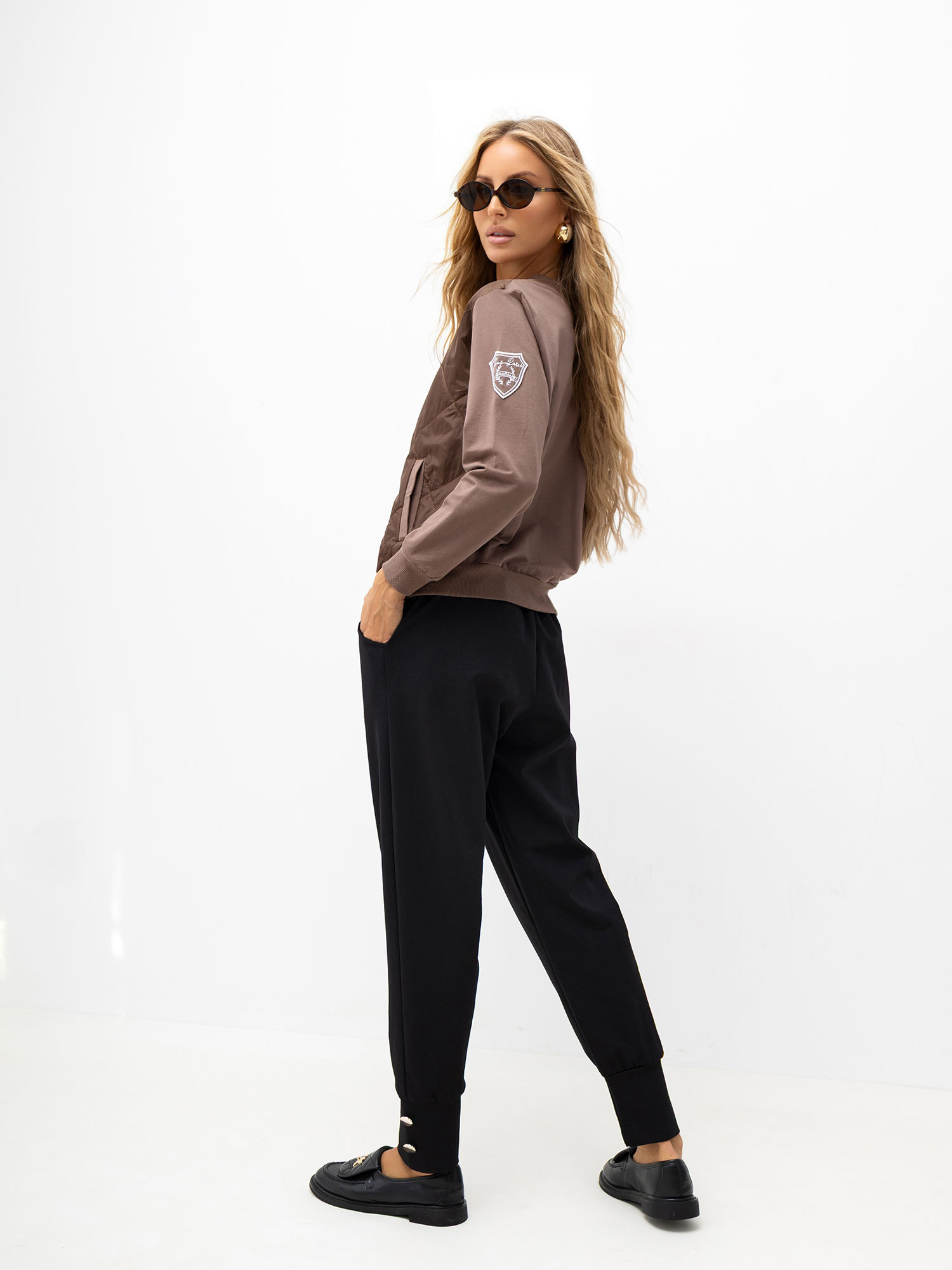 Hurt braune Damen Bomberjacke mit Steppung RUE PARIS.