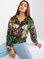 Zielona damska bluzka z printami Ruby
