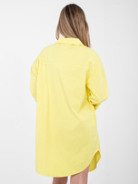  Żółta sukienka szmizjerka z kołnierzykiem RUE PARIS 