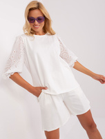 Hurtownia online Ecru damski komplet letni z bawełny