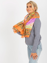 Hurtownia Pomarańczowa duża chusta z bawełny