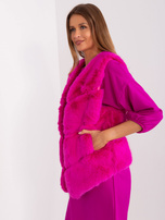 Hurt Fuchsia fur vest with lining.