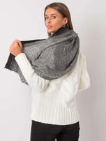 Black and white knitted scarf