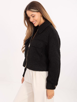 Czarna przejściowa kurtka boucle SUBLEVEL 