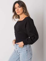 Czarna damska bluzka z bawełny Chavri RUE PARIS