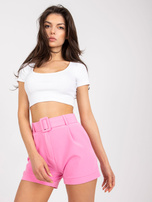 Różowe eleganckie szorty damskie