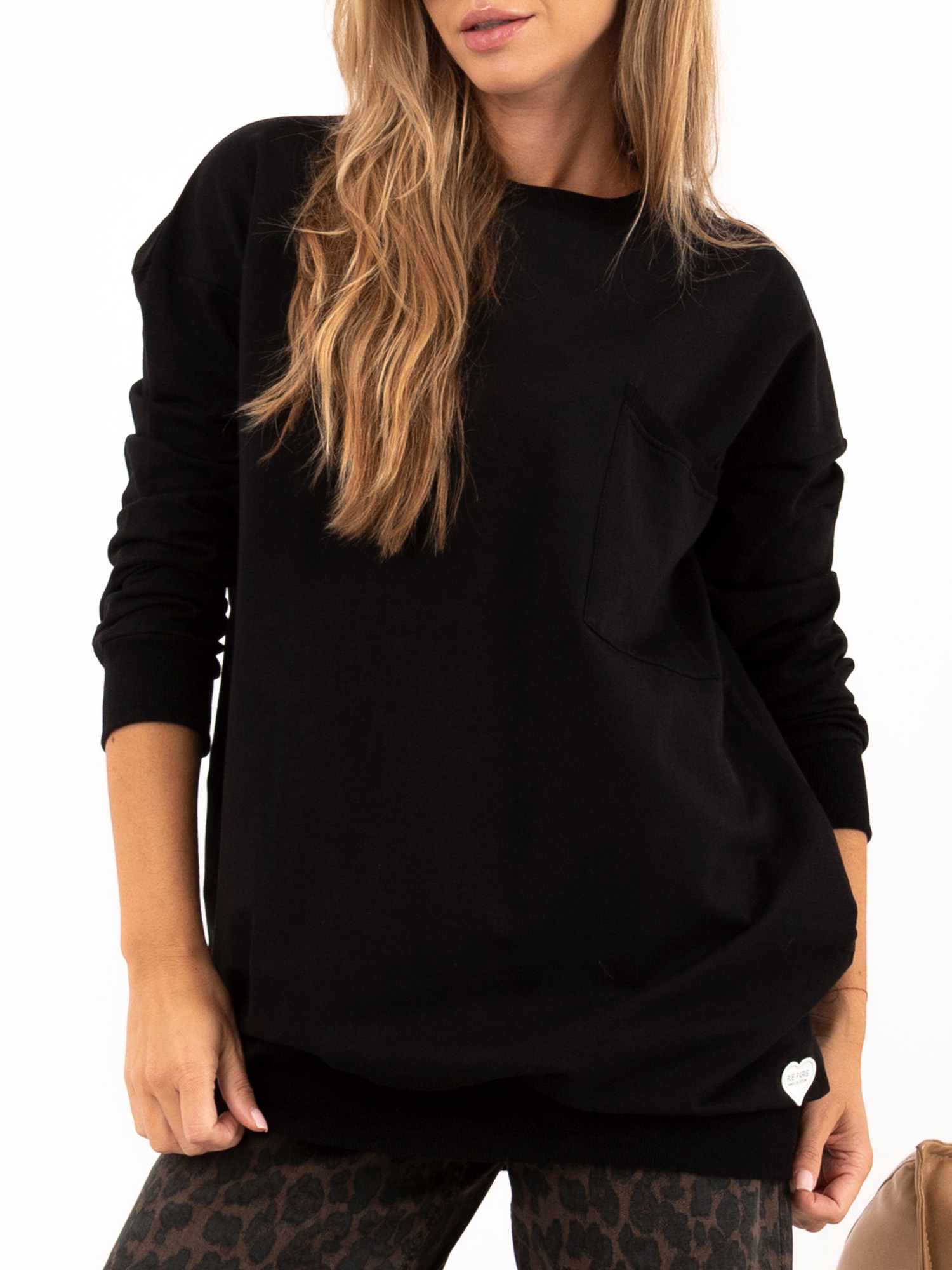 Schwarzes Kleid mit Tasche Hanely RUE PARIS.