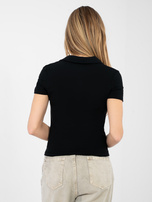 Czarna dopasowana koszulka typu polo