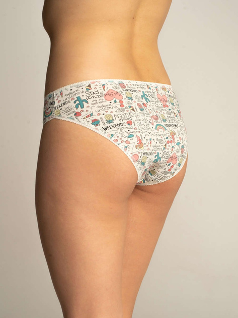 3-pak Bawełniane majtki damskie we wzory