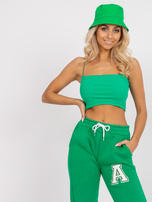 Zielone spodnie dresowe z haftem Darina  