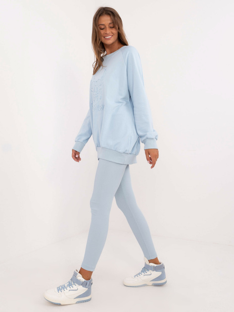 Hurt Jasnoniebieski komplet dresowy z bluzą bez kaptura