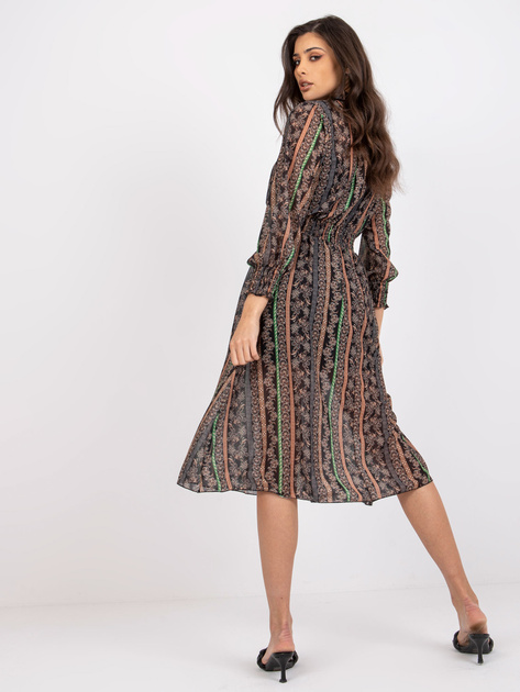 Czarna sukienka we wzory Ava