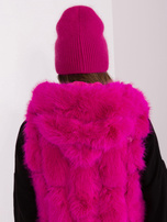 Hurtownia Fuksjowa czapka damska z angorą
