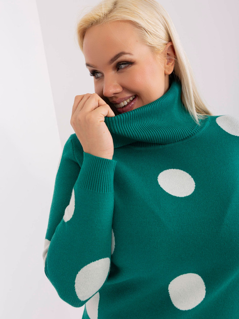 Hurt Ciemnomorski sweter plus size z długim rękawem