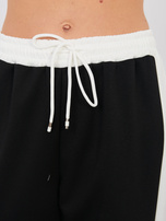 Czarny casualowy komplet z bluzą bez kaptura RUE PARIS 