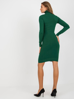 Hurt Ciemnozielona dzianinowa sukienka dopasowana z wiskozą 