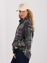 Khaki bawełniana koszula w kratę STITCH & SOUL 