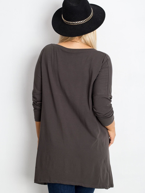 Khaki tunika plus size Moa