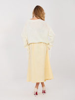 Pastelowa żółta elegancka o wypukłym wzorze RUE PARIS