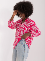 Hurt Fuksjowa koszulowa bluzka z wiskozy SUBLEVEL