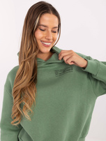 Pistacjowa dresowa bluza z małym nadrukiem SUBLEVEL