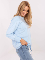 Jasnoniebieska casualowa bluzka z bawełny