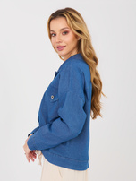 Niebieska jeansowa koszula z kieszeniami