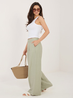 Pistacjowe letnie spodnie bez zapięcia SUBLEVEL 