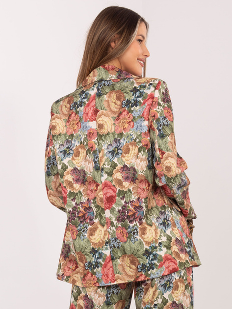 Zielona elegancka marynarka w kwiaty RUE PARIS